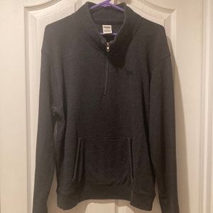 Victoria’s Secret Pink dark grey quarter zip size large